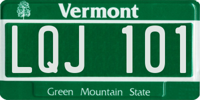 VT license plate LQJ101