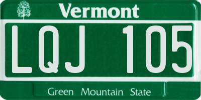 VT license plate LQJ105