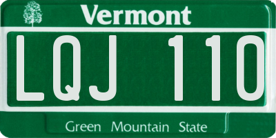 VT license plate LQJ110