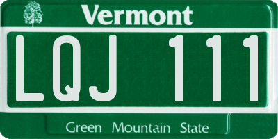 VT license plate LQJ111
