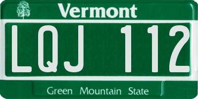 VT license plate LQJ112