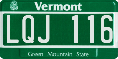 VT license plate LQJ116