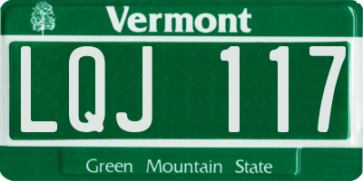 VT license plate LQJ117