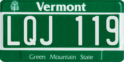 VT license plate LQJ119