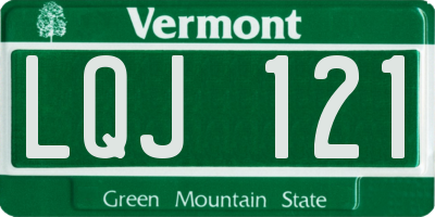 VT license plate LQJ121