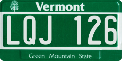 VT license plate LQJ126
