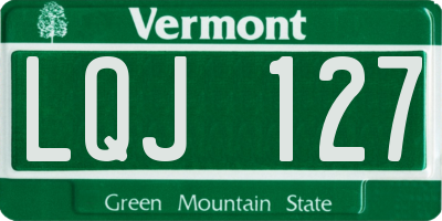 VT license plate LQJ127