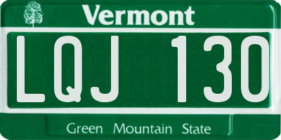 VT license plate LQJ130