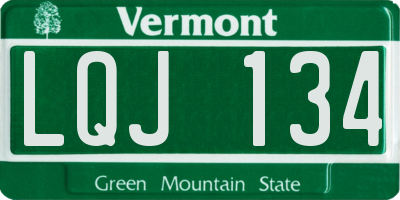 VT license plate LQJ134