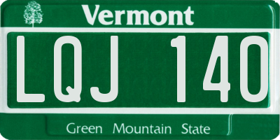 VT license plate LQJ140