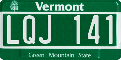 VT license plate LQJ141