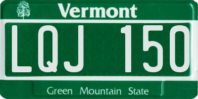 VT license plate LQJ150