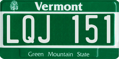 VT license plate LQJ151