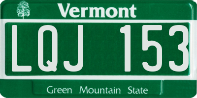 VT license plate LQJ153