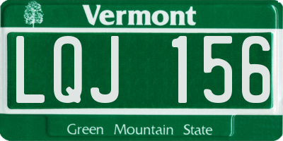 VT license plate LQJ156