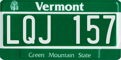 VT license plate LQJ157