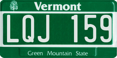 VT license plate LQJ159