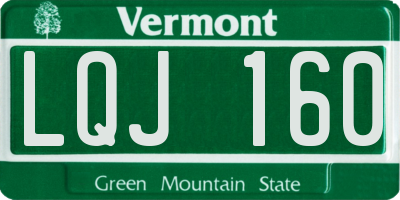 VT license plate LQJ160