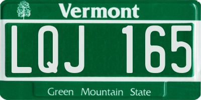 VT license plate LQJ165
