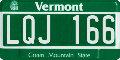 VT license plate LQJ166