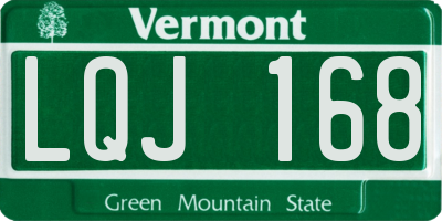 VT license plate LQJ168
