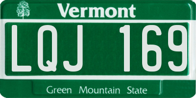 VT license plate LQJ169