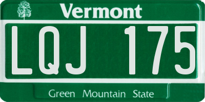 VT license plate LQJ175