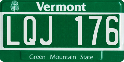 VT license plate LQJ176