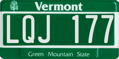 VT license plate LQJ177