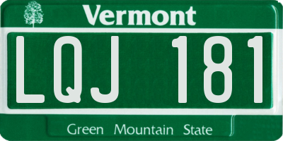 VT license plate LQJ181