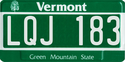 VT license plate LQJ183