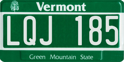 VT license plate LQJ185
