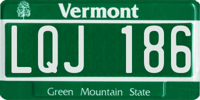 VT license plate LQJ186