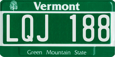 VT license plate LQJ188