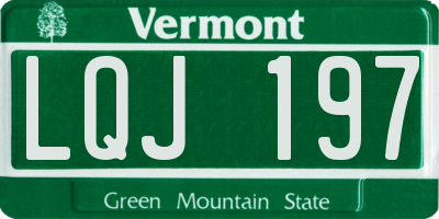 VT license plate LQJ197