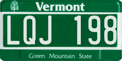 VT license plate LQJ198