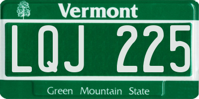 VT license plate LQJ225