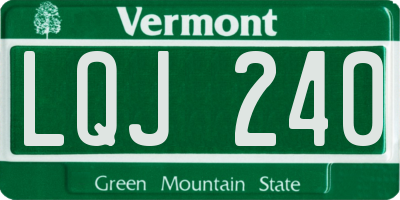 VT license plate LQJ240