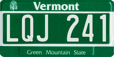 VT license plate LQJ241