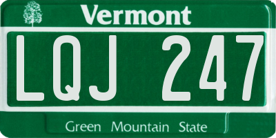 VT license plate LQJ247