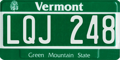 VT license plate LQJ248