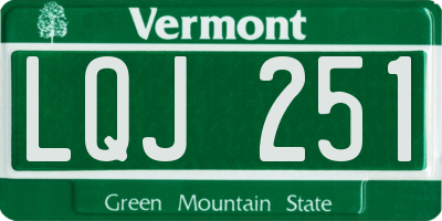 VT license plate LQJ251