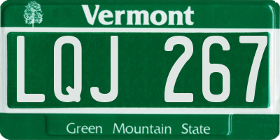 VT license plate LQJ267