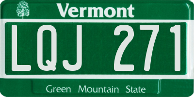 VT license plate LQJ271