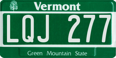VT license plate LQJ277