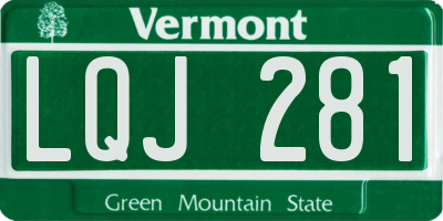VT license plate LQJ281