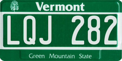 VT license plate LQJ282