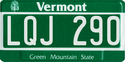 VT license plate LQJ290