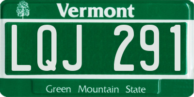VT license plate LQJ291