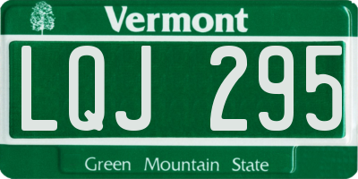 VT license plate LQJ295